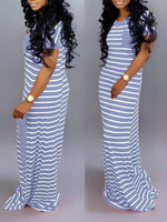Striped Maxi Tee Dress