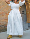 White Puff-Sleeve Dress