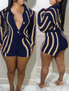 Stripe Knit Shirt & Shorts Set