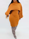 11urban Knit Poncho & Sweater Dress Set